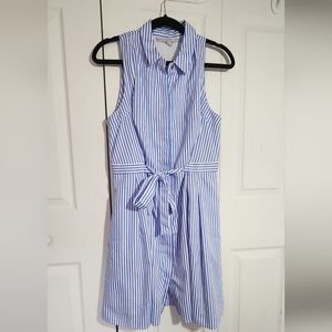 HYFVE Blue and White Striped Sleeveless dress - SZ Large